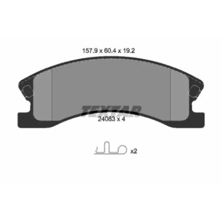 Колодки тормозные (передние) Jeep Grand Cherokee II 99-05 (Akebono) (с датчиком) (2408301)