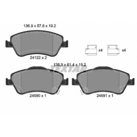 Колодки гальмівні (передні) Toyota Auris/Corolla 06- (Bosch) (2412201)