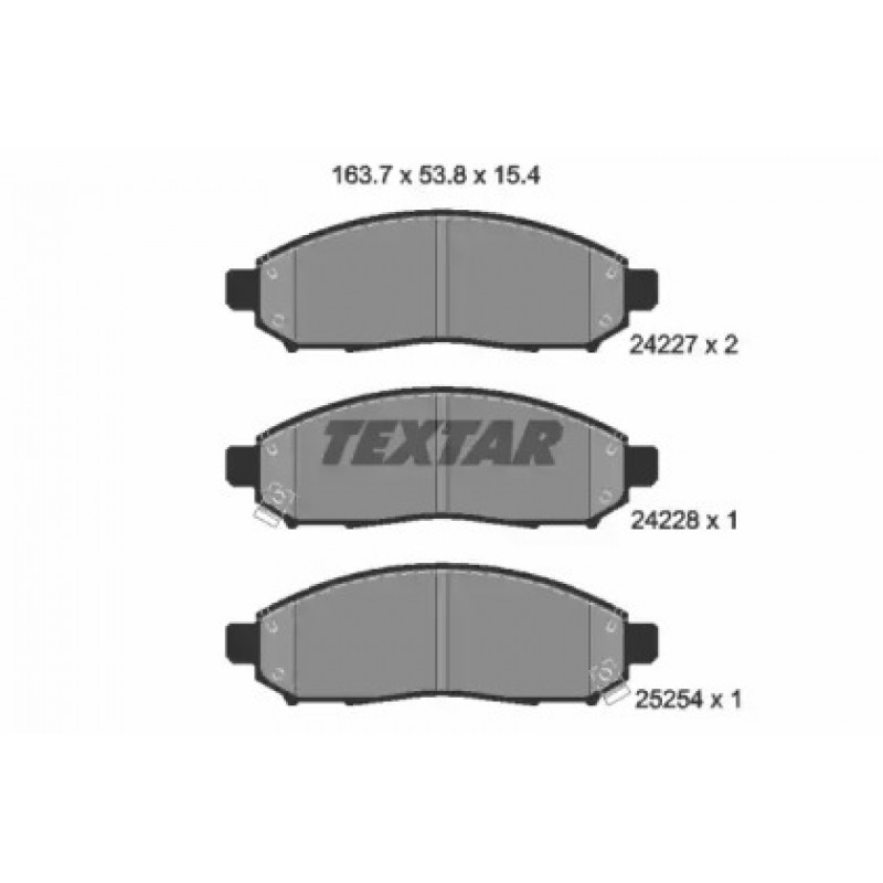 Колодки тормозные (передние) Nissan Leaf 10-14/Navara/Pathfinder 04- (163.7x53.8x15.4) (2422704)