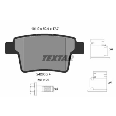 Колодки тормозные (задние) Ford Mondeo III 1.8-2.2 00-09 (Bosch) (2426001)