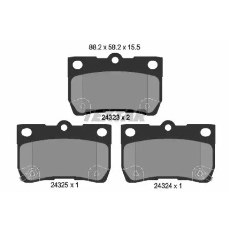Колодки тормозные (задние) Lexus GS/IS II/IS C 05-  (2432301)