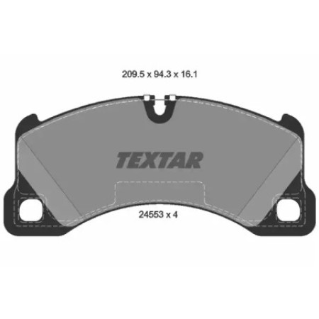 Колодки тормозные (передние) Porsche Cayenne/VW Touareg 02- (Brembo) (209.5x94.3x16.1) (2455301)