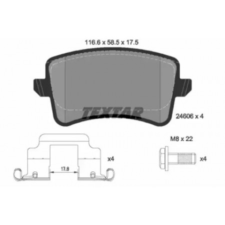 Колодки гальмівні (задні) Audi A4/A5/Q5 07- (Lucas; 300mm) Q+ (2460602)