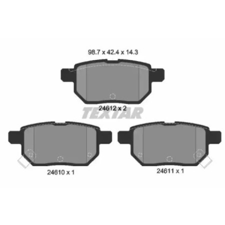 Колодки тормозные (задние) Toyota Auris/IQ/Urban Cruiser 07- (Akebono) (2461001)
