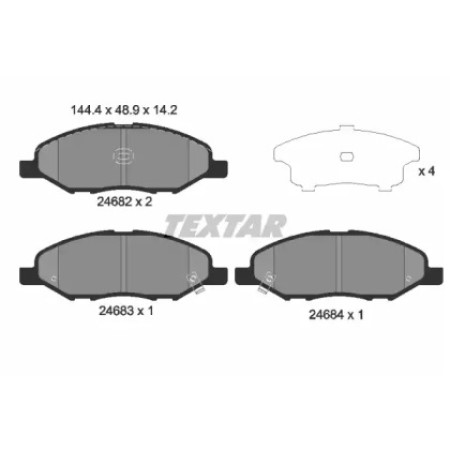Колодки тормозные (передние) Nissan Micra II/III/Note/Tiida 04-13 (Sumitomo) (2468201)