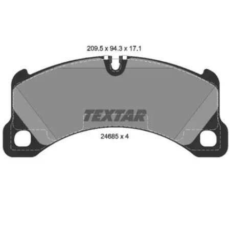 Колодки тормозные (передние) Porsche Cayenne 10- (Brembo) (2468501)