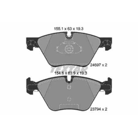 Колодки тормозные (передние) BMW 5 (F10/F11) 09- (Teves) Q+ (2469701)