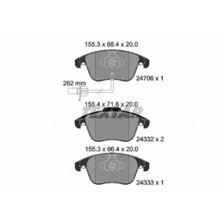 Колодки тормозные (передние) Audi A4/A5 07- (Teves) Q+ (с датчиком) (2470601)