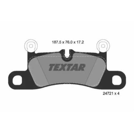 Колодки тормозные (задние) VW Touareg/Porsche Cayenne 10- (187.5x76x17.2) (Brembo) (2472101)