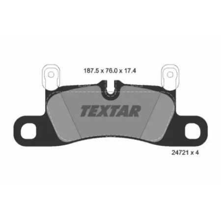 Колодки тормозные (задние) Porsche Cayenne 10- (187.5x76x17.4) (Brembo) (2472102)
