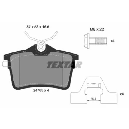 Колодки гальмівні (задні) Citroen Berlingo 08- (Lucas) (2476501)