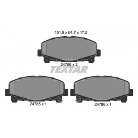 Колодки тормозные (передние) Honda Accord VIII 07-/IX 12- (Akebono) Q+ (2476601)