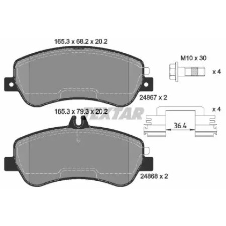Колодки гальмівні (передні) MB GLK-class (X204) 08-15 (Bosch) (2486701)