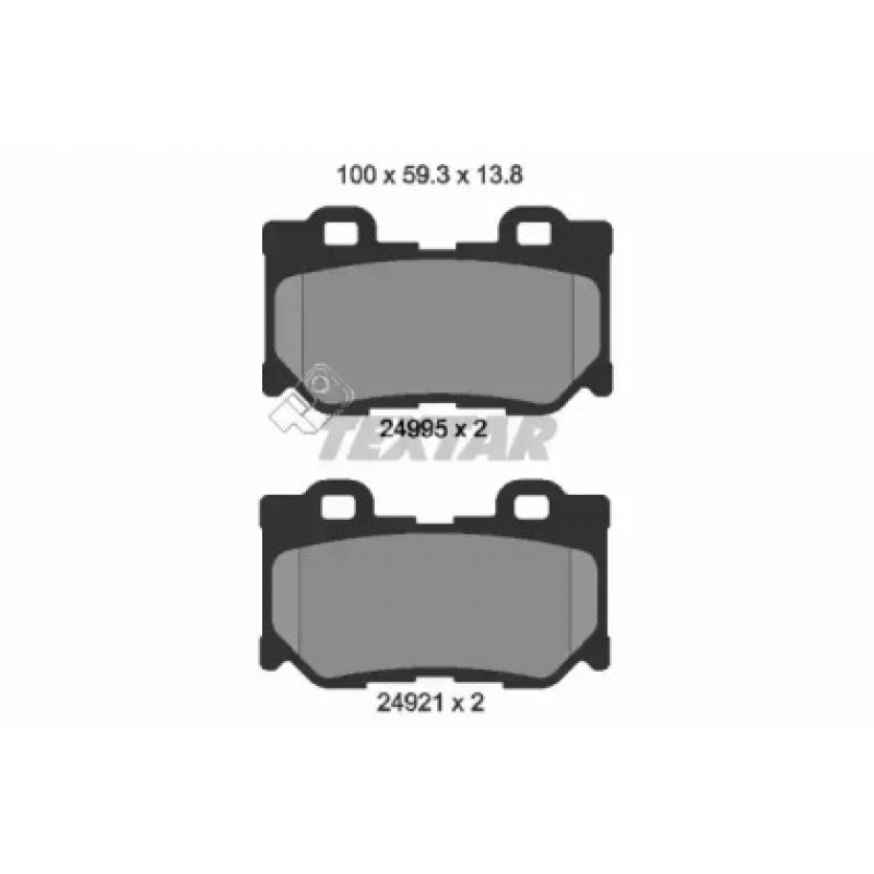 Колодки тормозные (задние) Infiniti FX/G/Q50 08- (2499501)