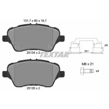 Колодки тормозные (передние) Ford Courier 14- (TRW) Q+ (2513402)