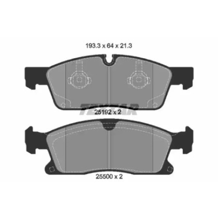 Колодки тормозные (передние) MB M-class (W166)/GLE (W166) 11- (Teves) Q+ (193.3x64x21.3) (2519202)