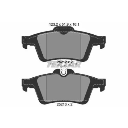 Колодки тормозные (задние) Ford Connect/Focus III 10- (без датчика) (Teves) (2521201)