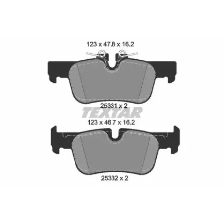Колодки тормозные (задние) BMW 2 (F44-46)/X1/i3 Hybrid 13- (Ate-Teves) Q+ (2533101)