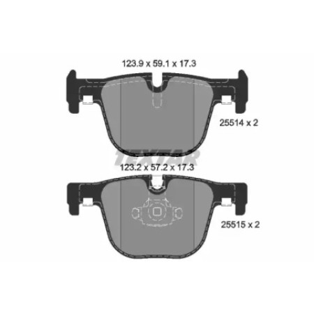 Колодки гальмівні (задні) BMW 3 (F30/F31/F34)/ 4 (F32/F36) 11- (Ate-Teves) Q+ (2551401)