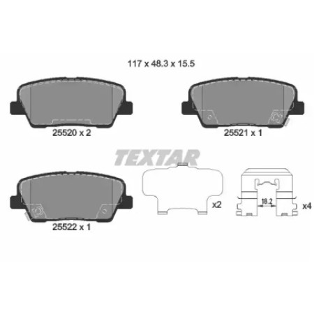 Колодки тормозные (задние) Hyundai Santa Fe II 06-/Kia Sorento II 09- Q+ (2552001)