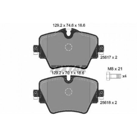 Колодки тормозные (передние) BMW 5/X3/X5 13- (Lucas) (2561701)