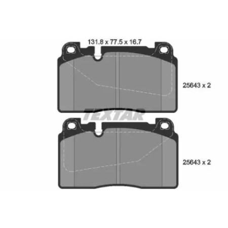 Колодки тормозные (передние) Audi A6/A7/Q5 12-18/Porsche Macan 14- (Brembo) (131.8x77.5x16.7) (2564301)