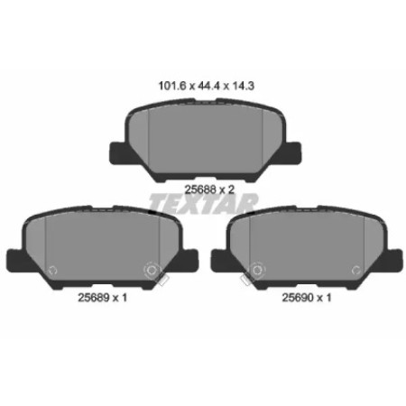 Колодки гальмівні (задні) Mitsubishi Outlander III/Mazda 6 12- (Akebono) (2568801)