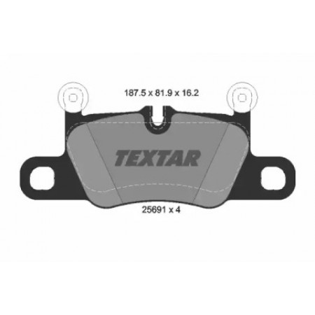 Колодки тормозные (задние) Porsche 911 12-/Cayenne Coupe 19- (Brembo) (с балансиром) (2569101)