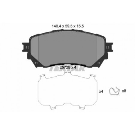Колодки тормозные (передние) Mazda 6 12- (Akebono) (2572501)