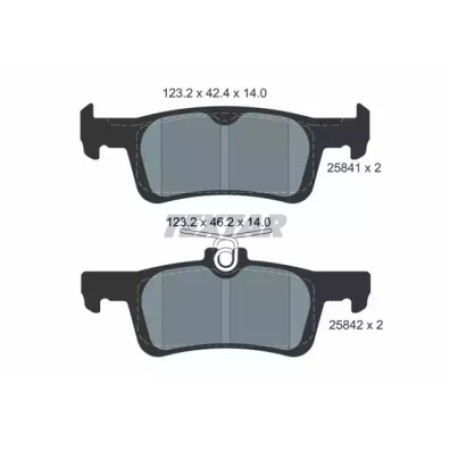 Колодки тормозные (задние) Ford Fiesta 1.0 EcoBoost 17-/Peugeot 308 1.6 HDi 14- (Teves) (2584104)