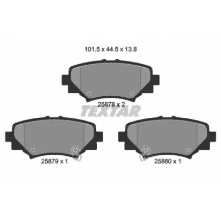 Колодки гальмівні (задні) Mazda 3 13- (101.5x44.5x13.8) (2587801)