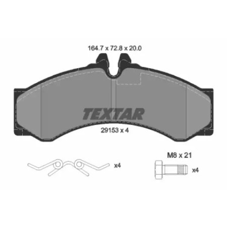 Колодки тормозные (передние/задние) MB Sprinter 408-416/VW LT 46 96- (2915301)