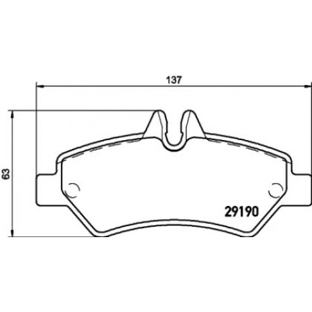 Колодки тормозные (задние) MB Sprinter 209-319 CDI/VW Crafter 30-35 06- (Bosch) Q+ (с датчиком) (2919001)