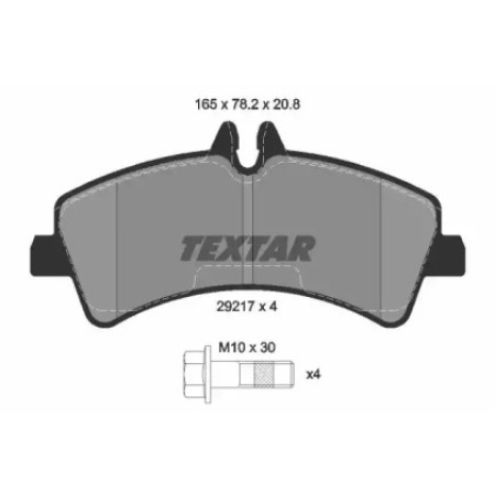 Колодки гальмівні (задні) MB Sprinter 509-519 CDI/VW Crafter 50 06- (спарка) (Bosch) Q+ (2921702)