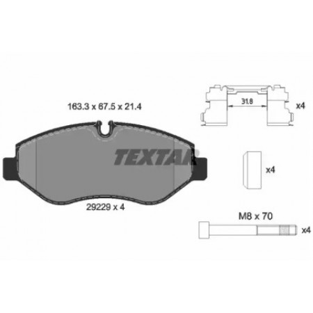 Колодки тормозные (передние) Iveco Daily IV/V 06- (Brembo) Q+ (2922901)