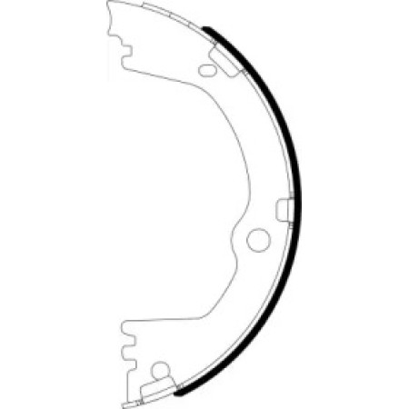 Колодки ручника Hyundai Santa Fe 2.0-3.3 4WD 12- (190x26) (91082700)