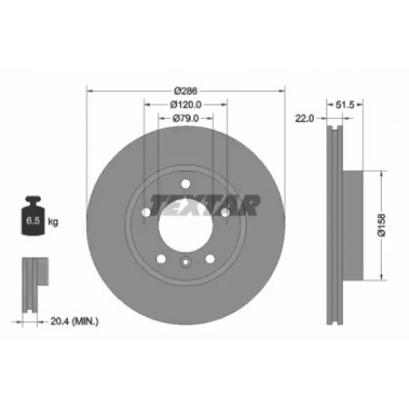 Диск тормозной (передний) BMW 3 (E36/E46) (286x22) PRO+ (92055605)