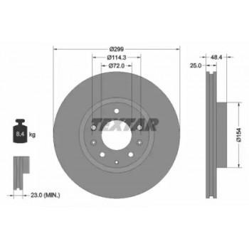 Диск тормозной (передний) Mazda 6 07-13 (299x25) PRO (92180703)