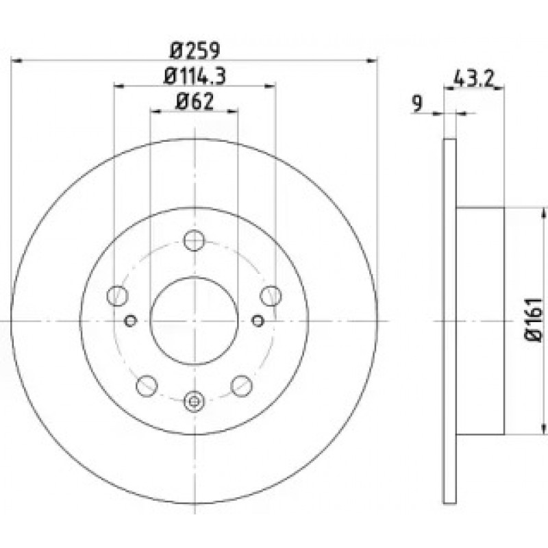 Диск тормозной (задний) Suzuki Vitara 15-/ SX4 13-/ Swift 10- (259х9) PRO (92268403)