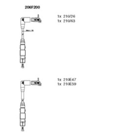 Провода зажигания VW Golf/Passat/T5 (к-кт) (206F200)