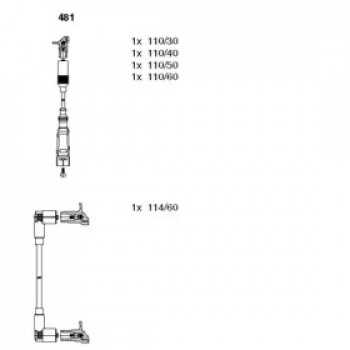 Провода зажигания VW Caddy II 1.6 95-00  (к-кт) (481)