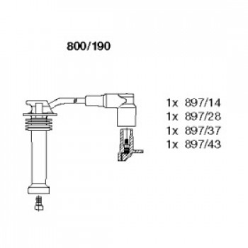 Провода зажигания Ford Connect 1.8 16V 02- (к-кт) (800/190)