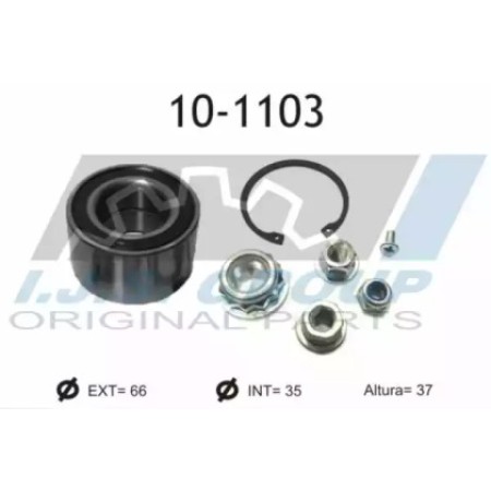 Подшипник ступицы (передней) VW Golf/Jetta II -91 (35x66x37)(к-кт) (10-1103)