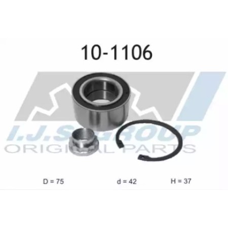 Подшипник ступицы (задней) BMW 3 (E36/E46) 98-05 (42x75x37)(к-кт) (10-1106)