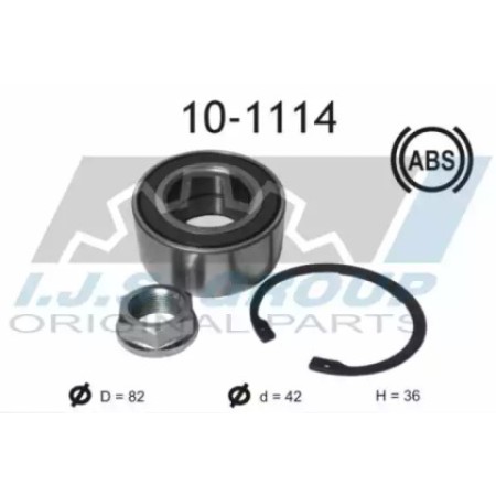 Подшипник ступицы (передней) Citroen Berlingo 1.6i/1.6HDi 08- (42х82х36) (+ABS)(к-кт) (10-1114)