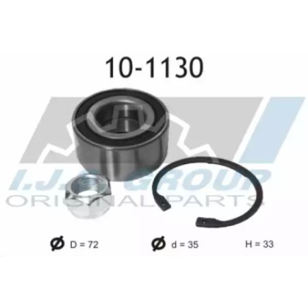 Подшипник ступицы (передней) Peugeot 106/205 (35x72x33)(к-кт) (10-1130)