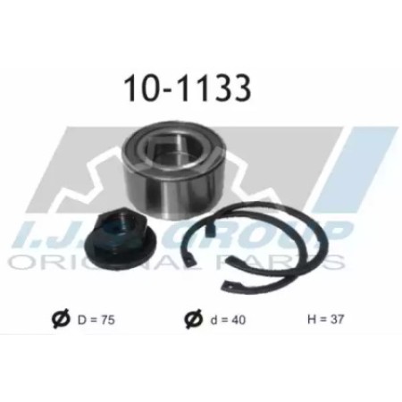 Подшипник ступицы (передней) Ford Mondeo 96-00 (40х75х37) (к-кт) (10-1133)