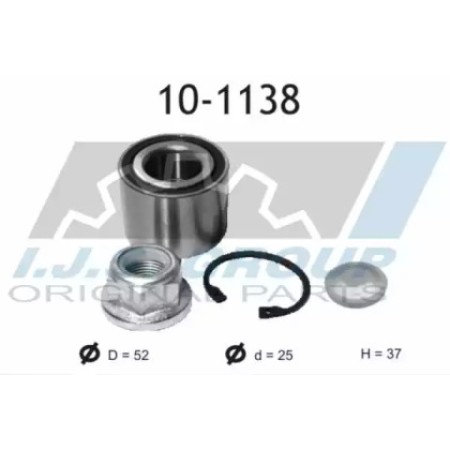 Подшипник ступицы (задней) Renault Megane/Clio 01- (25x52x37)(к-кт) (10-1138)