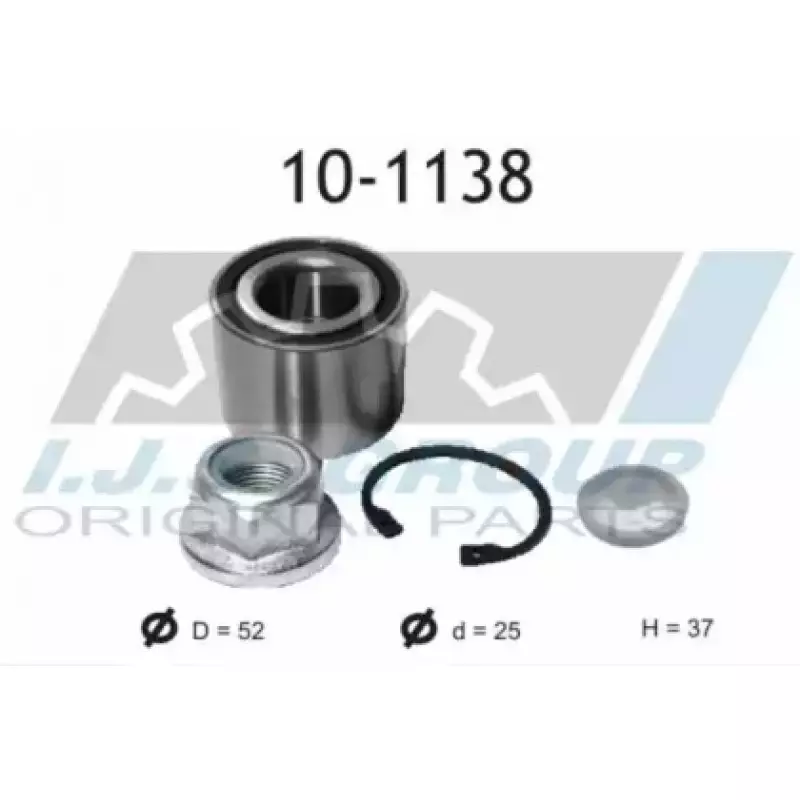 Подшипник ступицы (задней) Renault Megane/Clio 01- (25x52x37)(к-кт) (10-1138)