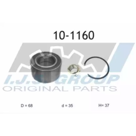 Подшипник ступицы (передней) Fiat Fiorino/Uno 77-00 (35х68х37)(к-кт) (10-1160)